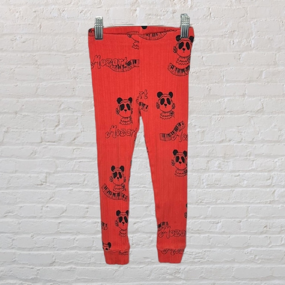 Mini Rodini Ribbed Mozart Panda Leggings